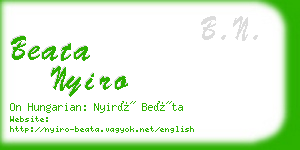 beata nyiro business card
